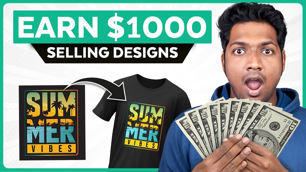 How to Earn Monthly by Selling Designs Online | Earn Passive Income