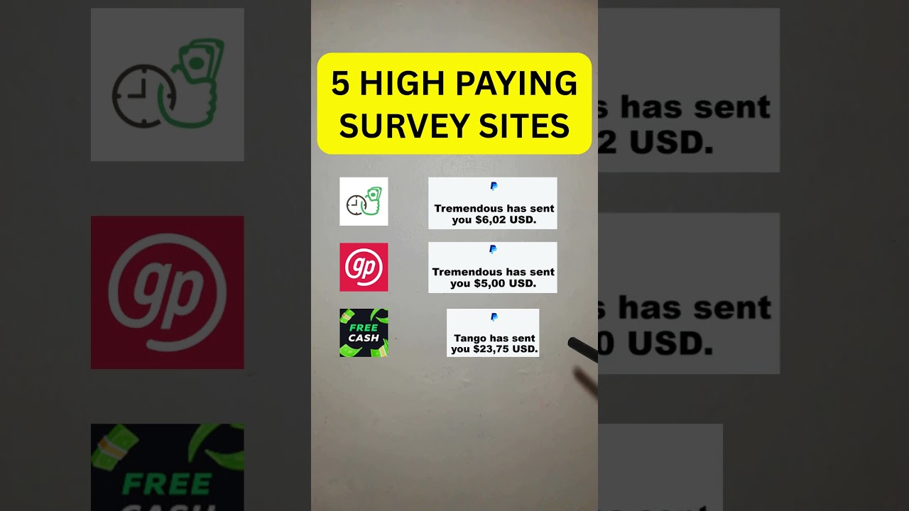 5 High Paying Survey Sites With Payment Proof (Make Money Online 2025)