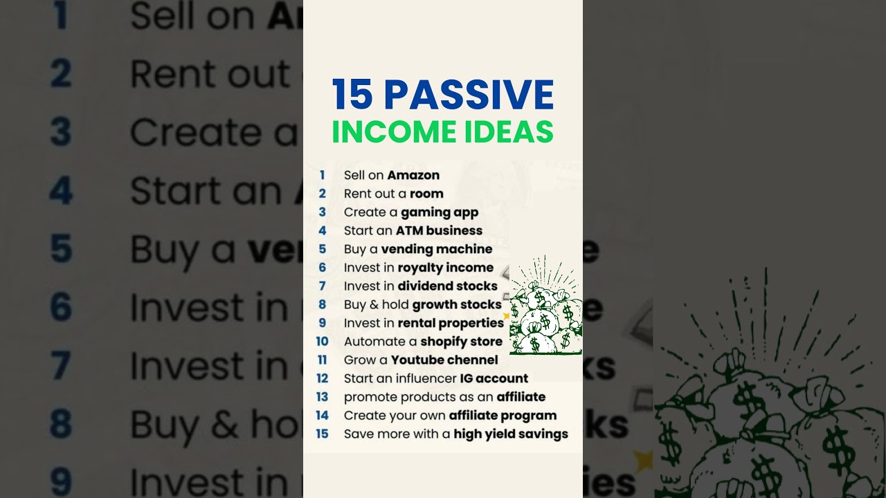 15 PASSIVE INCOME IDEAS IN 2025 #shorts #business #shorts #viralshorts #trendingshorts